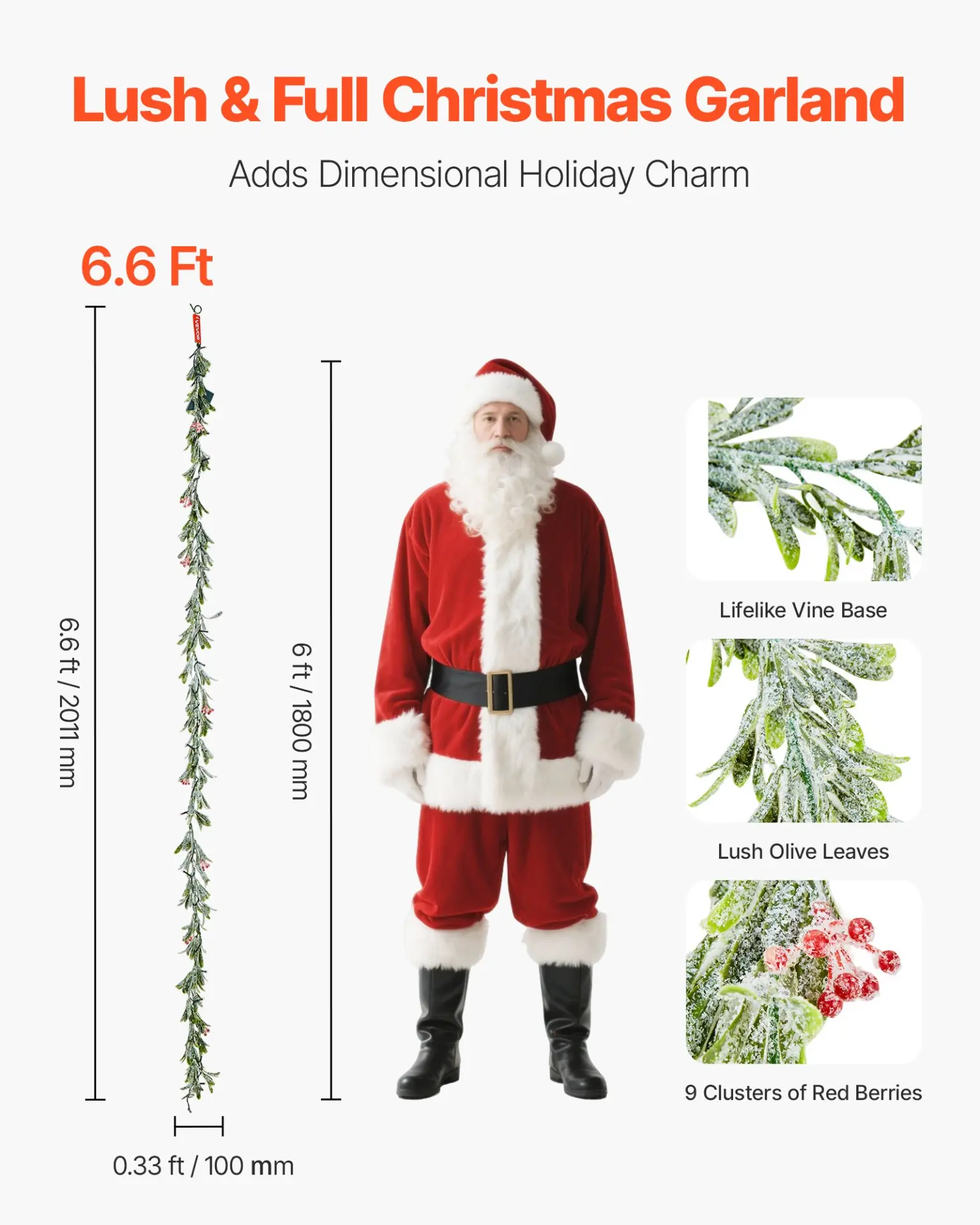 Garland with Lights, 6.6ft