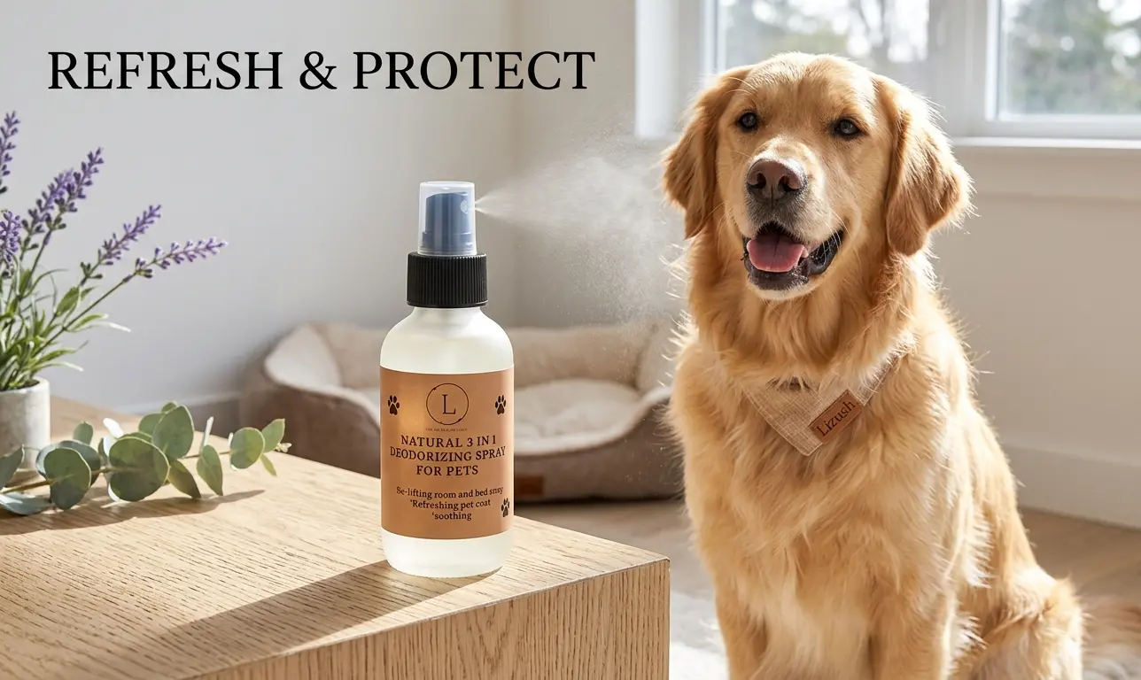 Natural Pet Deodorizing Spray Freshening Mist for Dogs & Cats