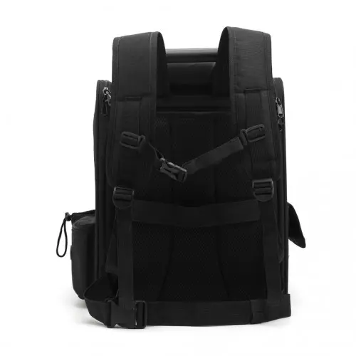 PTD2441 - Dogat Expandable And Foldable Pet Backpack Carrier with Ventilated Mesh Windows Comfortable & Secure Design - Black - Image 5