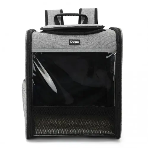 PTD2440 - Dogat Foldable And Durable Pet Backpack Carrier Travel Bag for Cats and Small Dogs - Grey - Image 2
