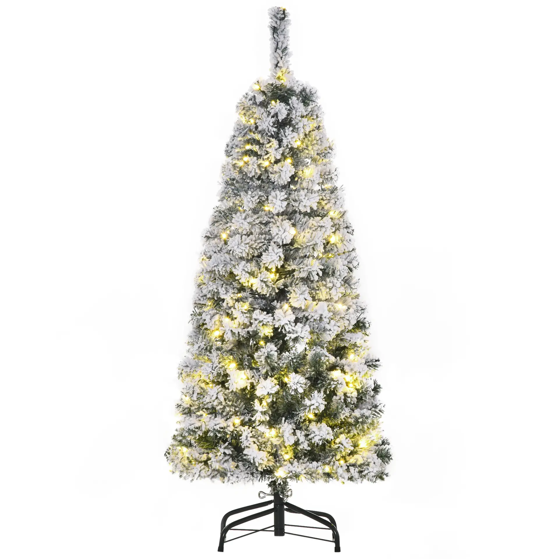 Pre-lit Snow-Flocked Tree, 4ft