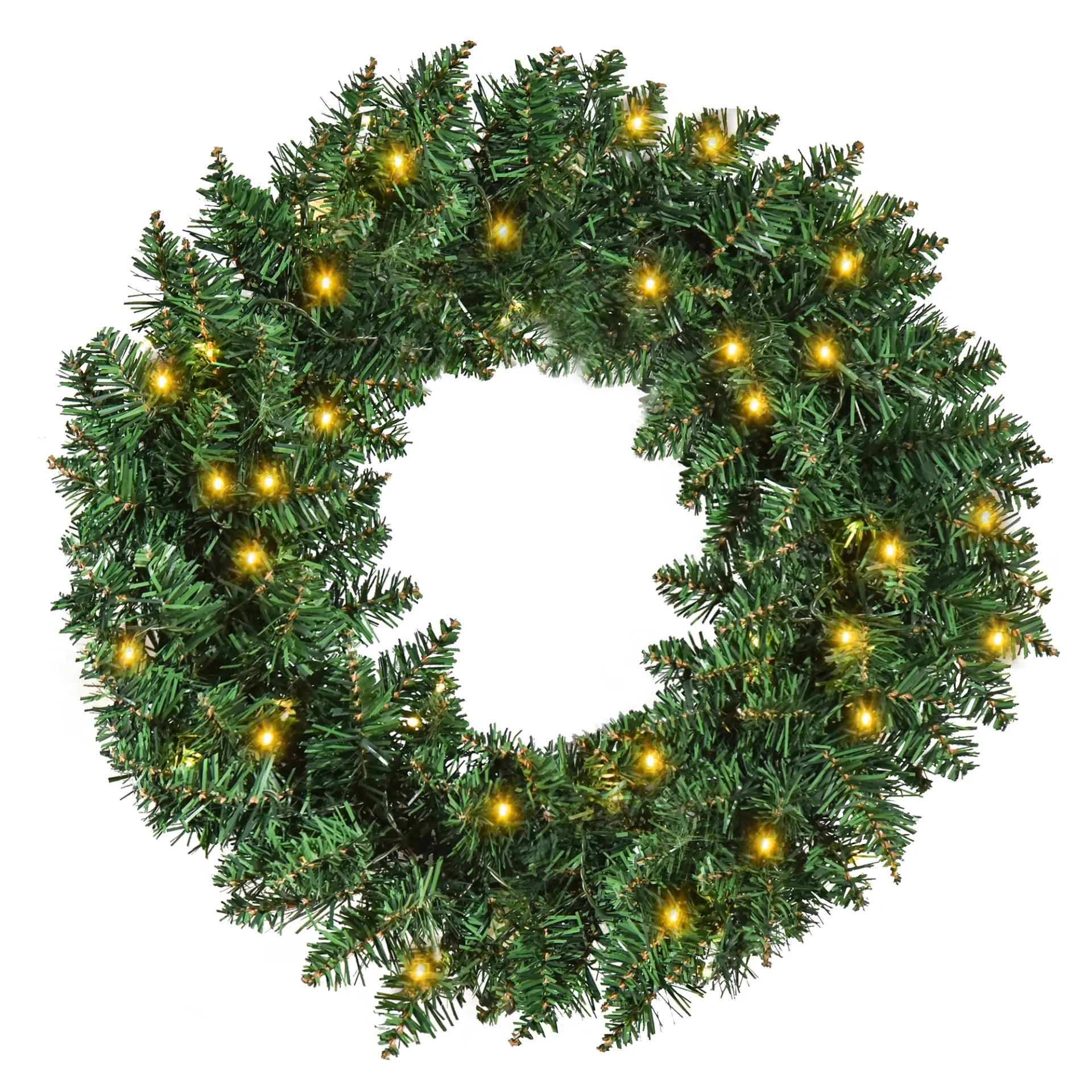 Pre-lit LED Wreath, 55cm
