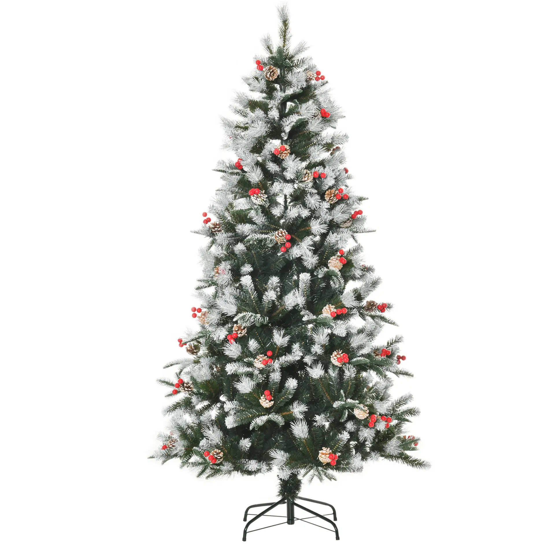 Snow-Dipped Pencil Tree with Berries, 6ft