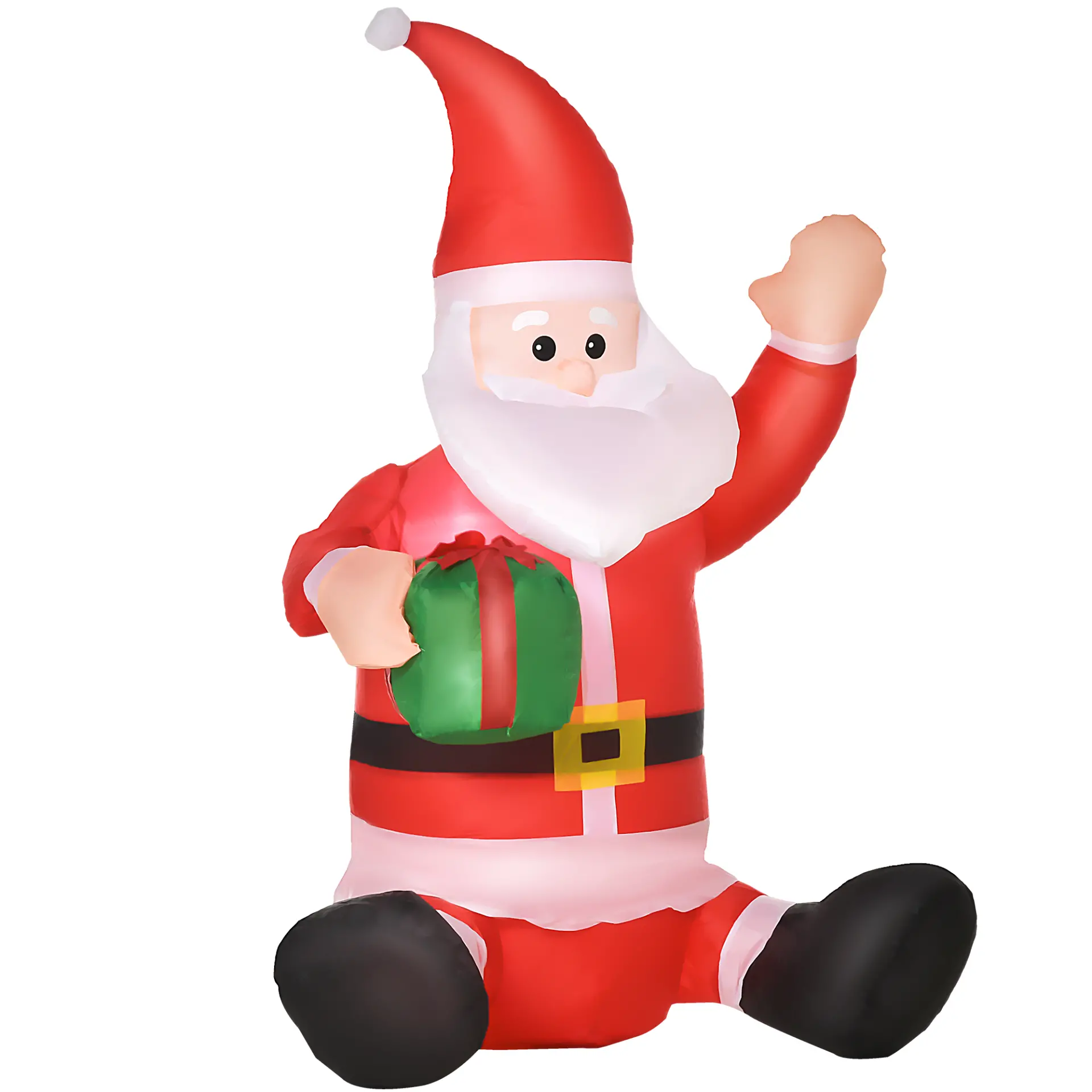 Inflatable Santa with Gift, 4ft