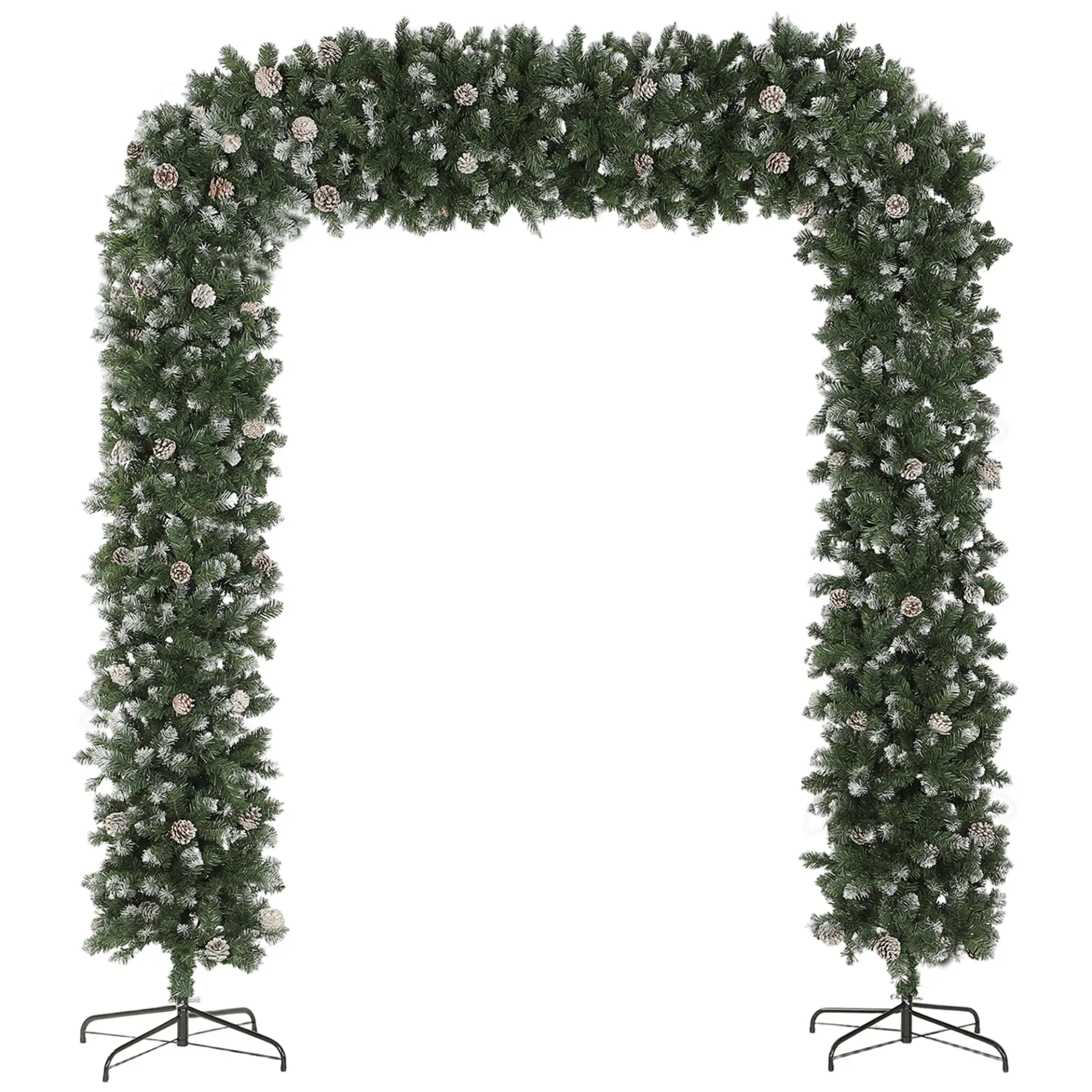 Snow-Frosted Christmas Arch, Large, 8.2ft