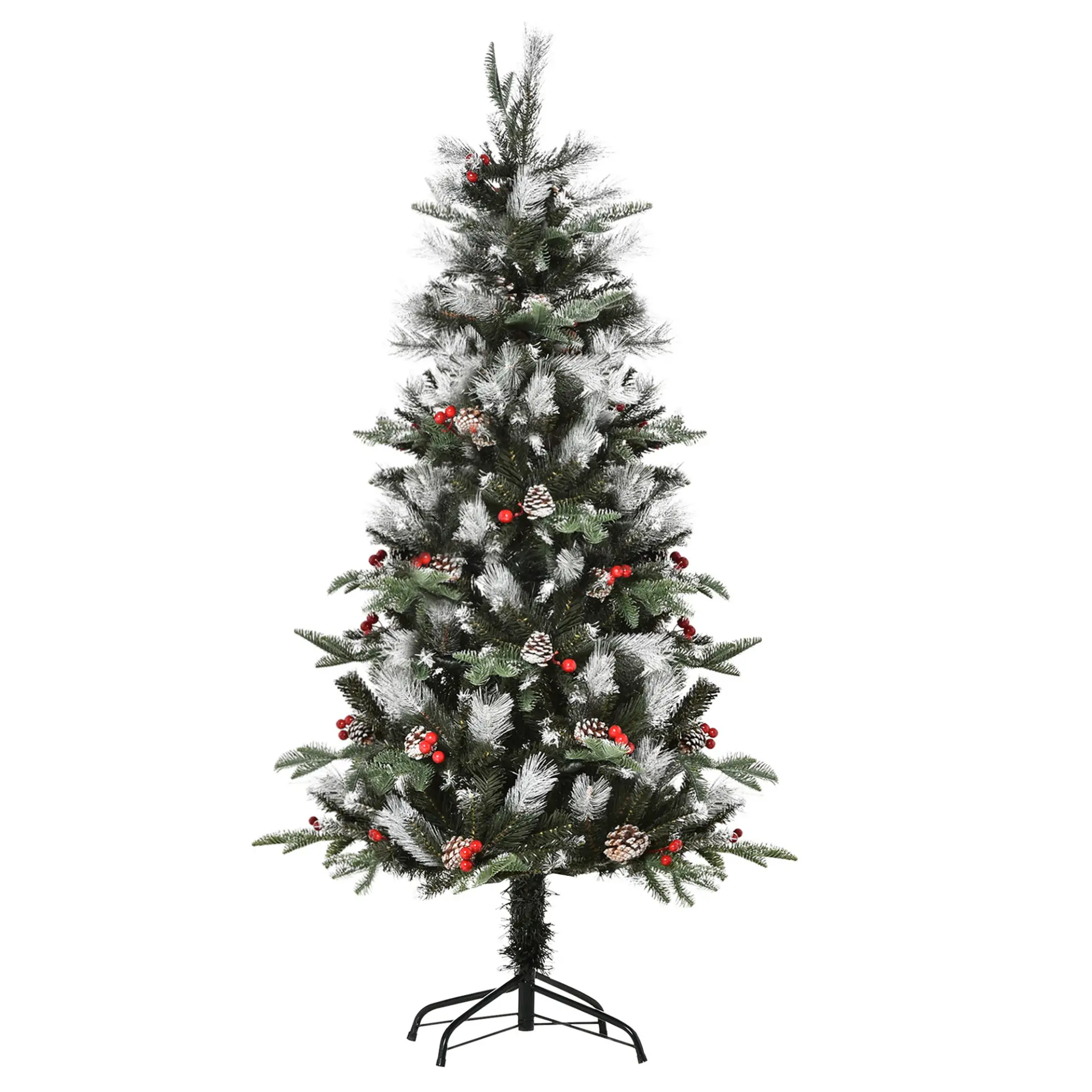 Snow-Dipped Pencil Tree with Berries, 5ft