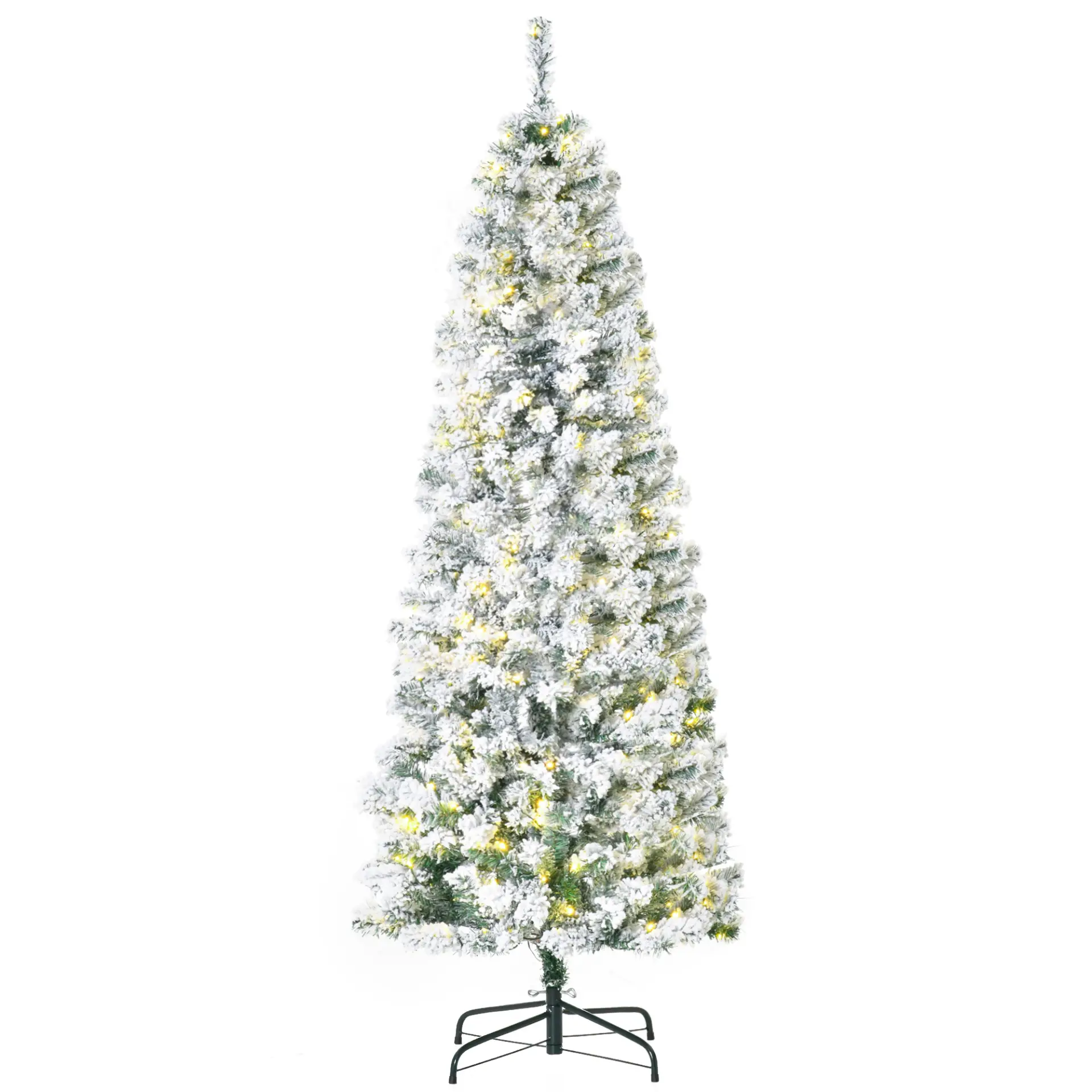 Pre-lit Snow-Flocked Tree, 6ft