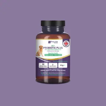 Pet Probiotic Plus with Added Inulin & Psyllium Husk 2 Billion CFU with 5 Active Strains I 60 Chicken Flavour Chewable Tablets 2 Months Supply