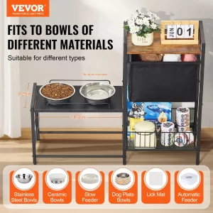 Pet Feeding Station with Storage